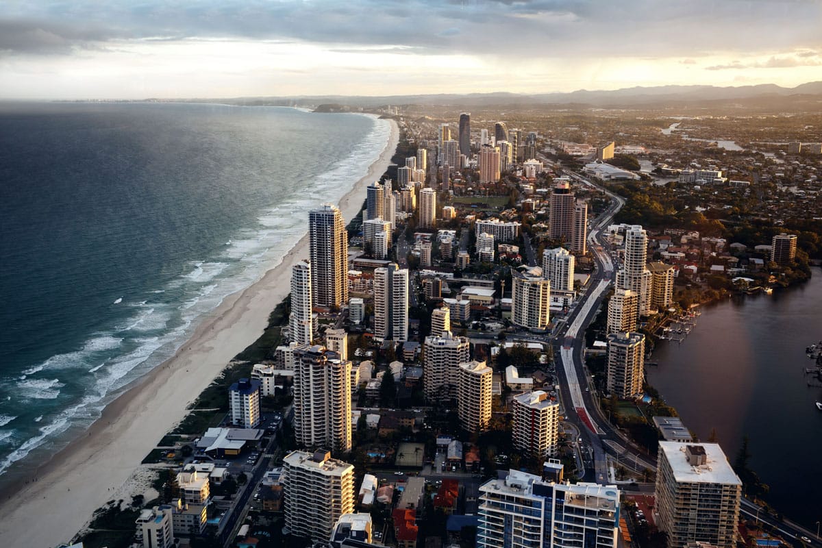 Kota Gold Coast, Queensland, Australia. Kota ini dikenal sebagai resor mewah di Australia FOTO/SHUTTERSTOCK