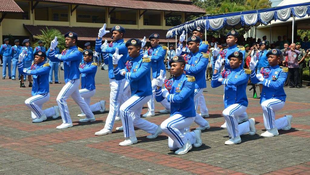 EKgiatan TONPARA atau Peleton Upacara di SMA Taruna Nusantara, Magelang. FOTO/Istimewa SMA Taruna Nusantara