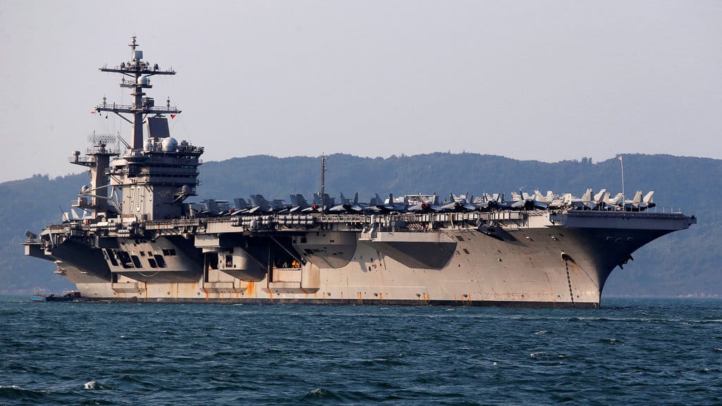 Ilustrasi Kapal Induk. ANTARA FOTO/REUTERS/Kham/cfo/18 USA-VIETNAM/CARRIER