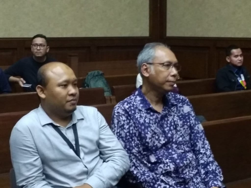 Bimanesh Sutardjo sebelum persidangan, Kamis (8/3/2018). tirto.id/Andrian Pratama Taher Bimanesh Sutardjo