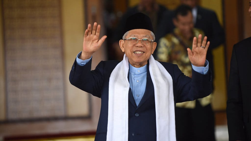 KH. Ma'ruf Amin. tirto.id/Andrey Gromico pelantikan anggota DPR RI 2019-2024