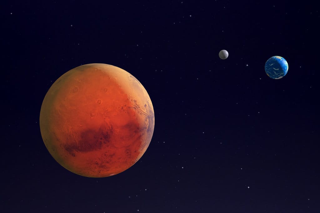 Ilustrasi Planet Mars. foto/istockphoto Ilustrasi Planet Mars