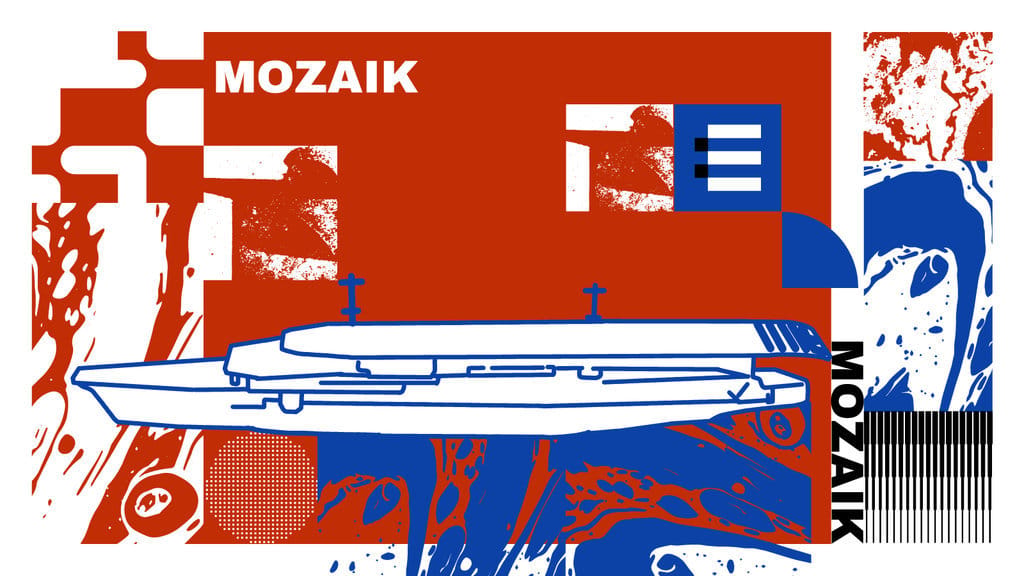 Ilustrasi Mozaik Kapal Induk Jepang Akagi. tirto.id/Sabit Ilustrasi Mozaik Kapal Induk Jepang Akagi
