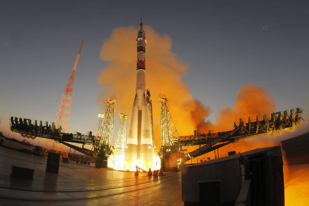 The Soyuz-2.1a rocket booster with Soyuz MS-22 space ship carrying a new crew to the International Space Station, ISS, blasts off at the Russian leased Baikonur cosmodrome, Kazakhstan, Wednesday, Sept. 21, 2022. The Russian rocket carries NASA astronaut Frank Rubio, Roscosmos cosmonauts Sergey Prokopyev and Dmitri Petelin. (AP Photo/Dmitri Lovetsky) Kazakhstan Russia Space Station