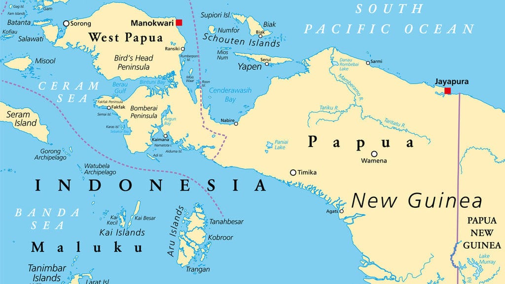 Peta Papua. foto/IStockphoto Peta Papua
