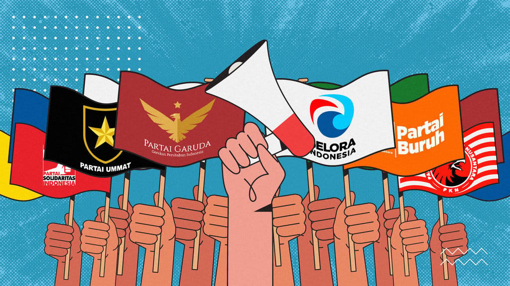 Ilustrasi Partai Politik Baru. tirto.id/Fuad Ilustrasi Parpol Baru