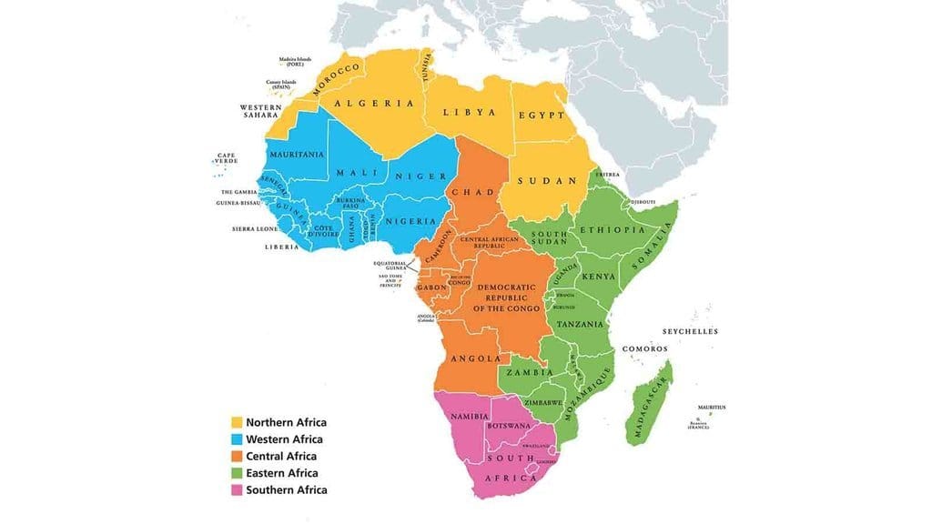Peta Benua Afrika. FOTO/iStockphoto Peta Benua Afrika