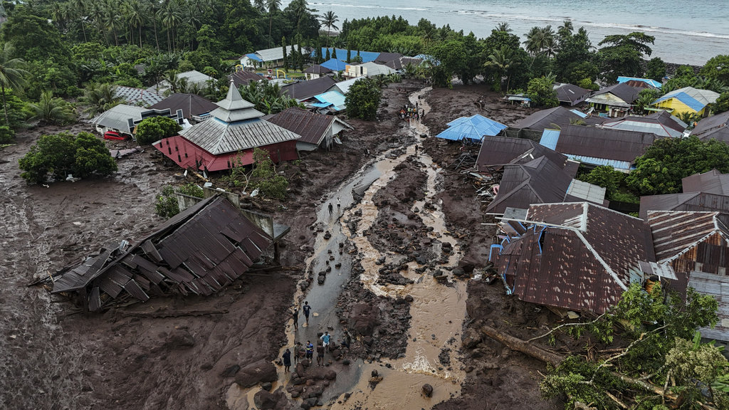 Ilustrasi banjir bandang. ANTARA FOTO/Andri Saputra/tom. Ilustrasi banjir bandang