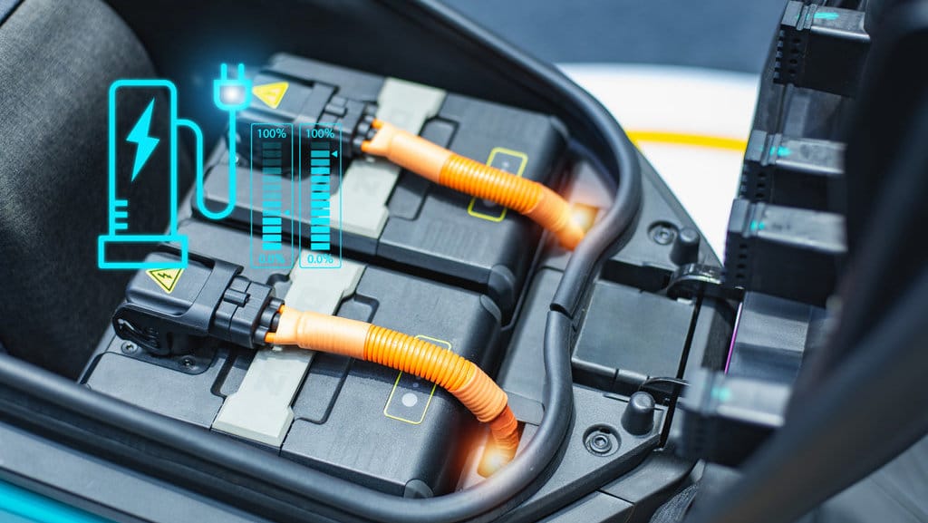Ilustrasi baterai motor listrik. foto/istockphoto batrai motor listrik