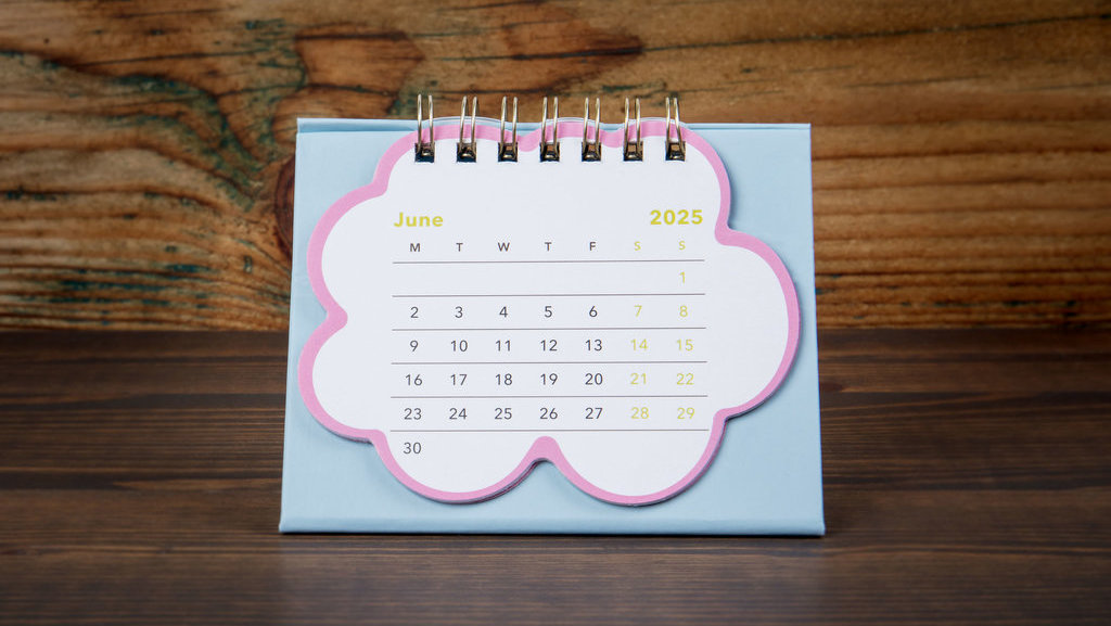 Kalender Juni 2025. foto/istockphoto Kalender Juni 2025
