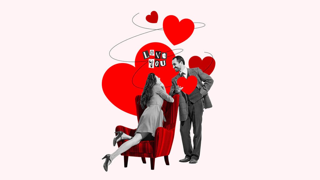 ilustrasi cinta pada pandangan pertama. foto/istockphoto ilustrasi cinta pada pandangan pertama