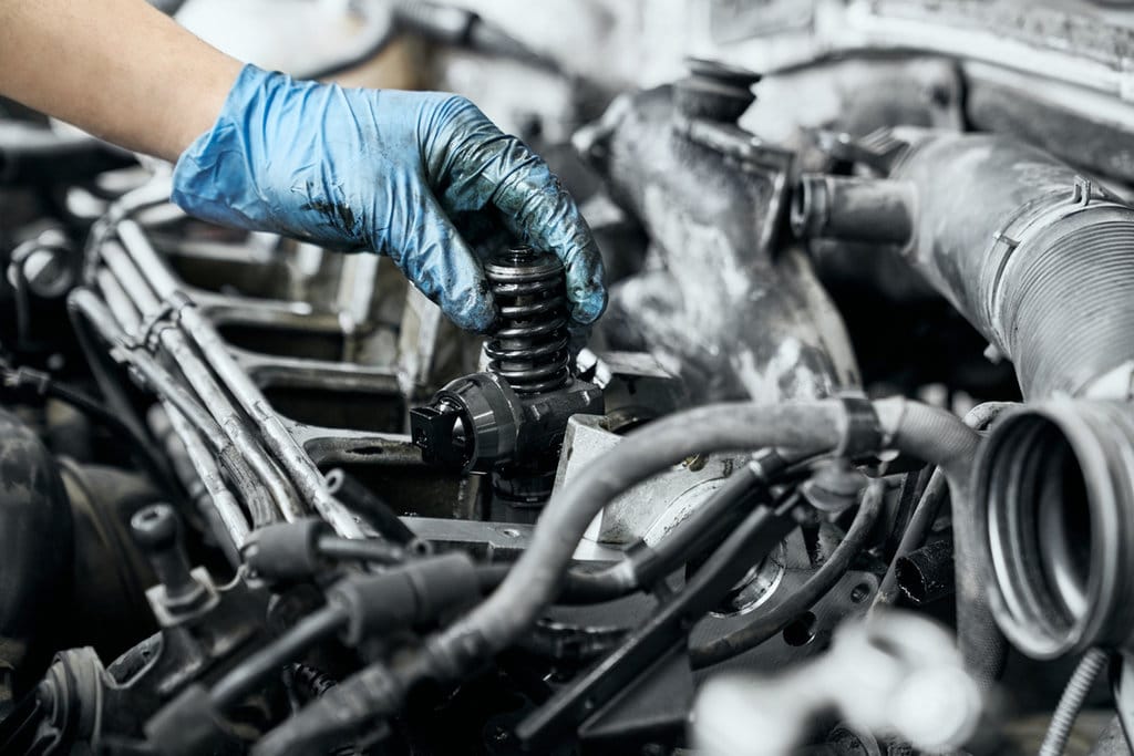 Ilustrasi komponen mesin mobil diesel. FOTO/iStockphoto Ilustrasi Mesin Mobil Diesel