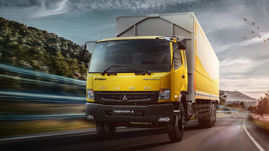 Ilustrasi Mobil Box. (FOTO/ktbfuso.co.id) Fuso Fighter X