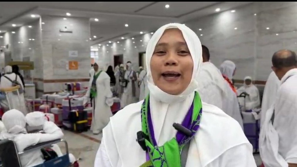 Nurdiana Alam, jemaah haji perempuan asal Pinrang, Sulsel. FOTO/Media Center Haji 2025 jemaah haji 2025