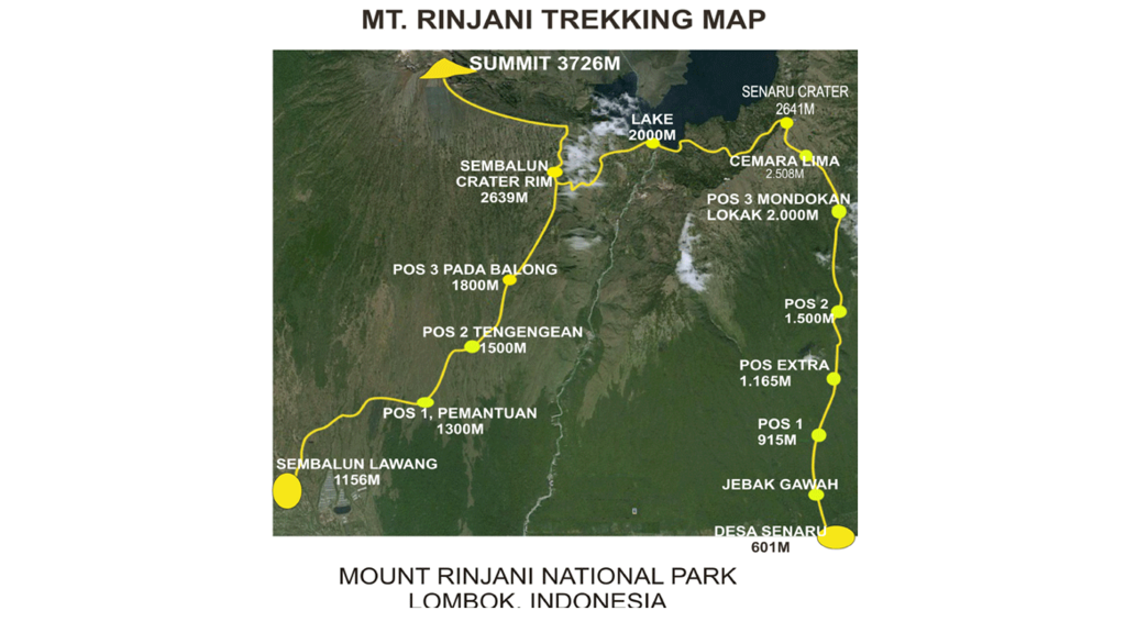 Jalur Pendakian Gunung RInjani. foto/rinjaninationalpark.com Jalur Pendakian Gunung RInjani