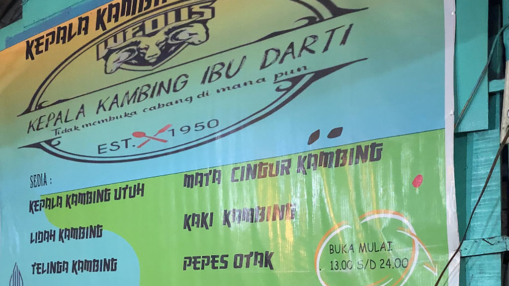 Warung Makan Kepala Kambing Ibu Darti. foto/Tegal Terkini Kepala kambing Tegal