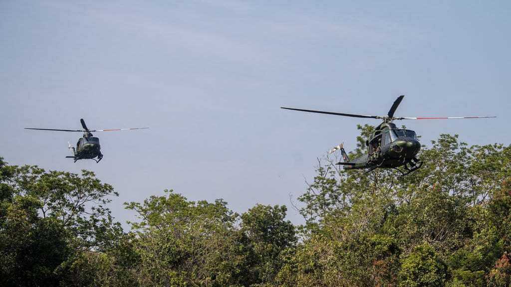 Ilustrasi Helikopter. ANTARA FOTO/Nova Wahyudi/foc. Latihan Mobile Udara Super Garuda Shield 2025