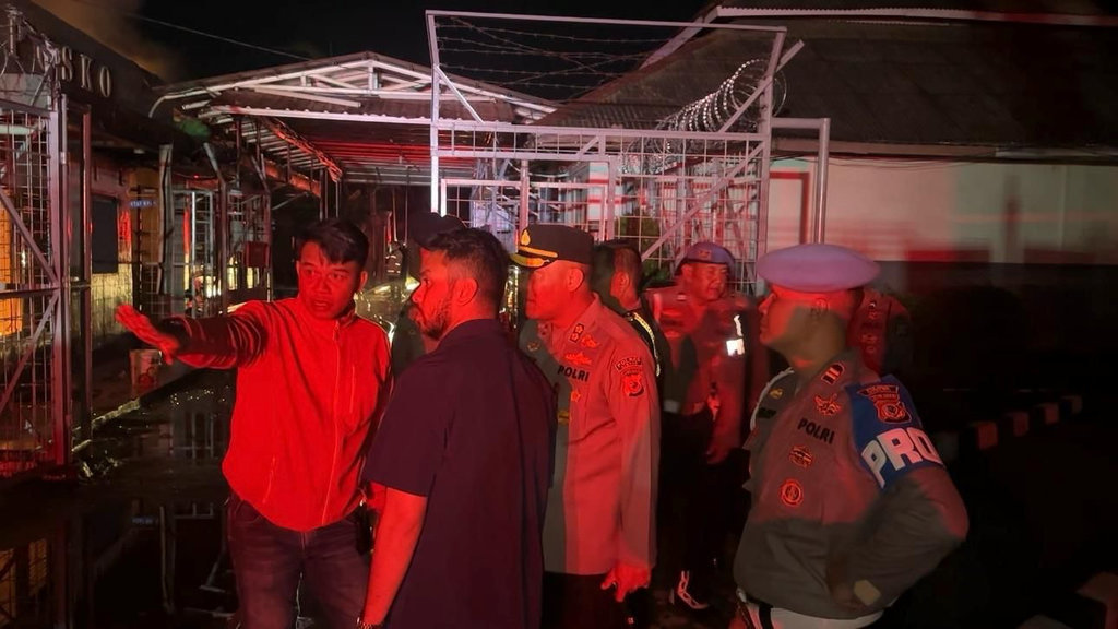 Kebakaran melanda Lapas Kelas II A Subang pada , Jumat (29/8/2025) malam .foto/subanginfo Lapas Kelas II A Subang