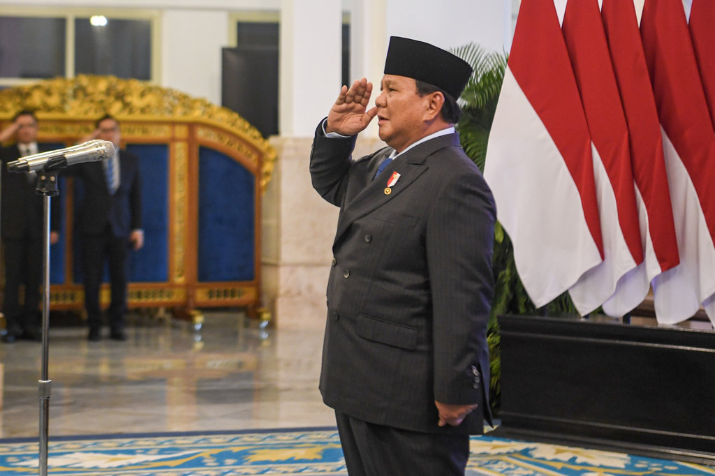 Presiden Prabowo Subianto memimpin acara pelantikan Menteri dan Wakil Menteri Negara Kabinet Merah Putih Dalam Sisa Masa Jabatan Periode Tahun 2024-2029 di Istana Negara, Jakarta, Rabu (17/9/2025). ANTARA FOTO/Muhammad Adimaja Presiden Prabowo Subianto lantik sejumlah menteri