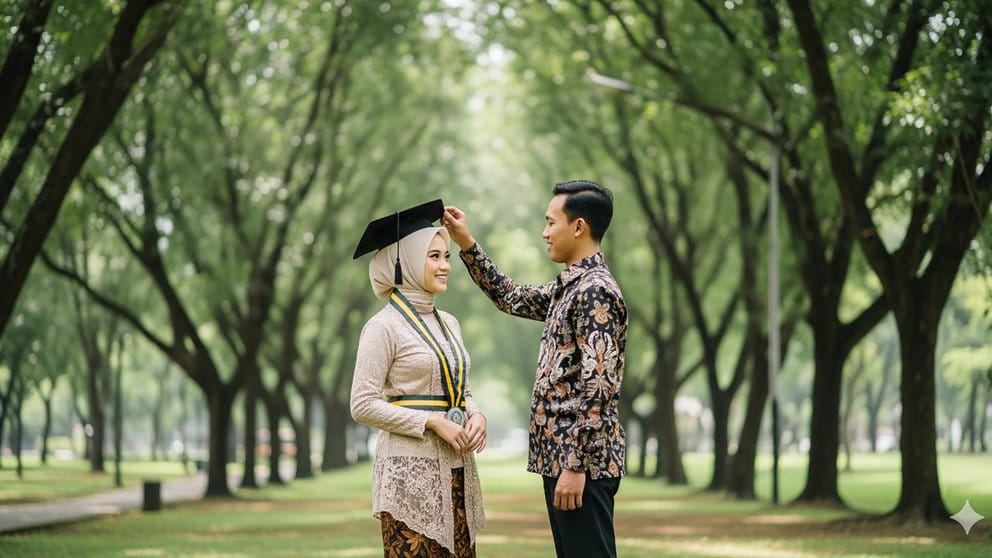 Hasil Generator AI - Prompt Gemini AI Foto Wisuda. foto/Gemini AI Prompt Gemini AI Foto Wisuda