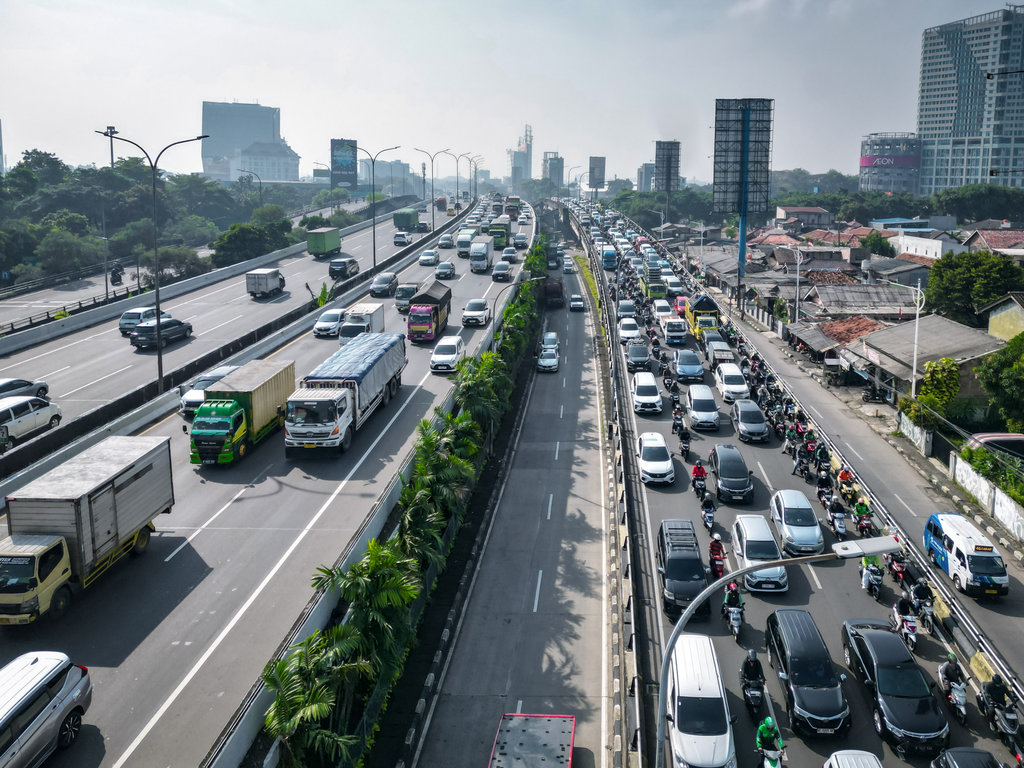 Uji Coba Tambahan Satu Lajur di Gerbang Tol Fatmawati 2. FOTO/Jakarta.go.id Satu Lajur di Gerbang Tol Fatmawati 2