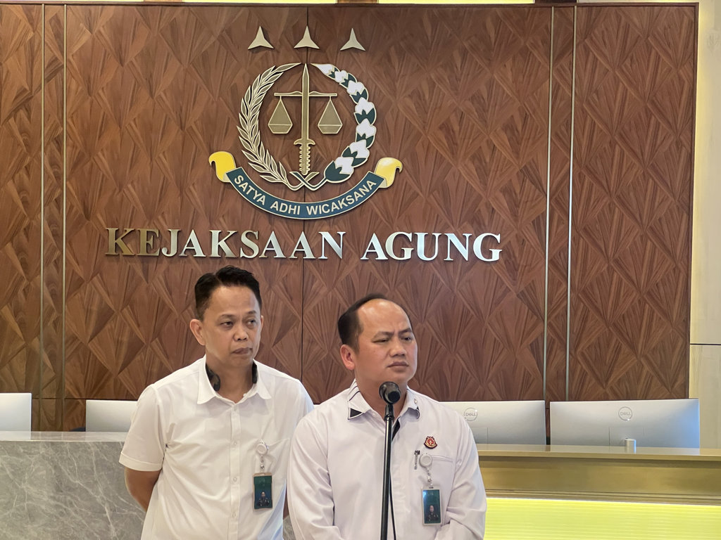 Kepala Pusat Penerangan Hukum Kejaksaan Agung, Anang Supriatna, saat menjelaskan mengenai Nadiem Makarim yang mengajukan praperadilan, Selasa (23/9/2025). tirto.id/Ayu Mumpuni Anang Supriatna