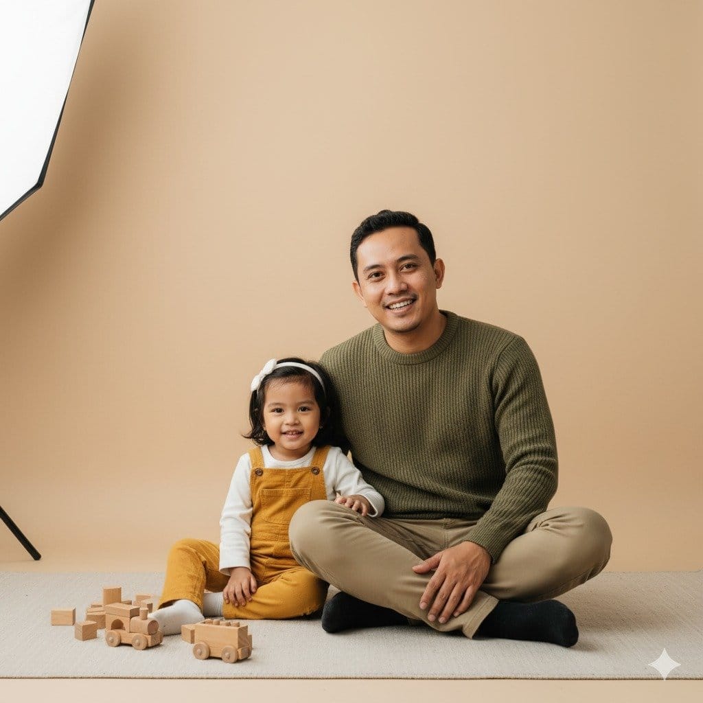 prompt Gemini Ai Ayah dan Anak Perempuan. foto/gemini ai Gemini Ai Ayah dan Anak Perempuan