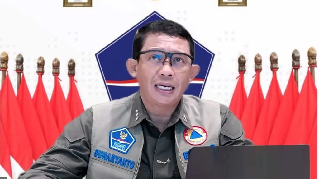 Kepala BNPB Letnan Jenderal TNI Suharyanto saat diskusi dengan Forum Pemimpin Redaksi Media melalui sambungan virtual di Nusa Dua, Bali, Rabu (20/4/2022). ANTARA/HO-BNPB/ Suharyanto