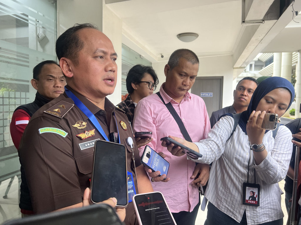 Kepala Pusat Penerangan Hukum Kejaksaan Agung, Anang Supriatna, menjelaskan mengenai pertemuan Jaksa Agung dengan Menteri Keuangan, Rabu (14/1/2026). tirto.id/Ayu Mumpuni Anang Supriatna