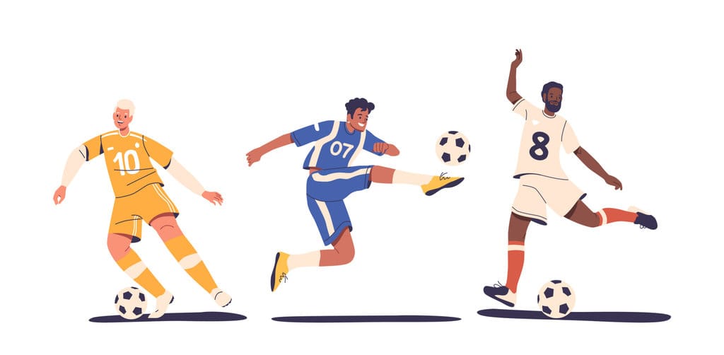 Ilustrasi pemain sepak bola. FOTO/iStockphoto Ilustrasi pemain sepak bola