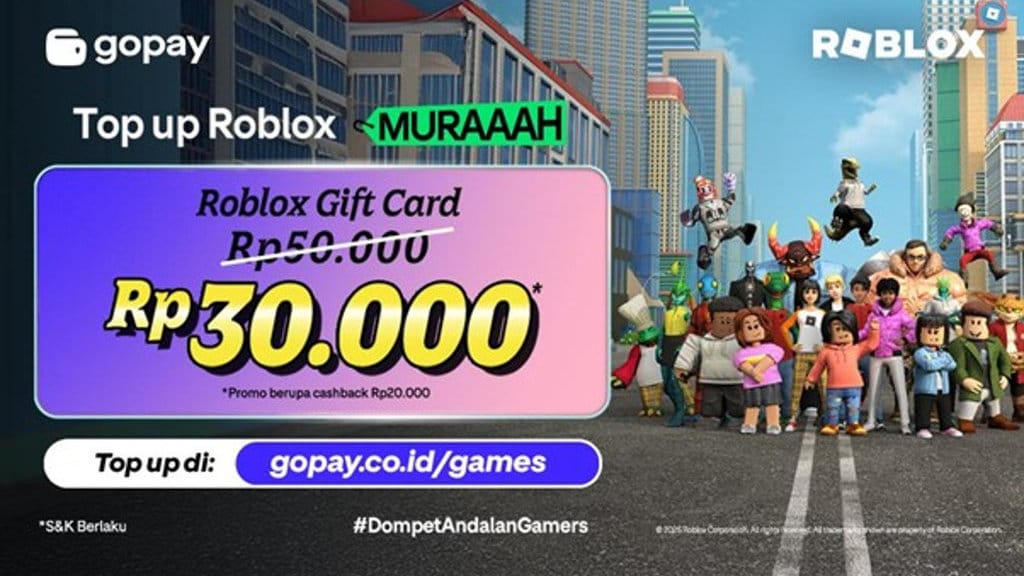 Poster Promo gopay Roblox. FOTO/Istimewa body artikel Rankpillar IV 17