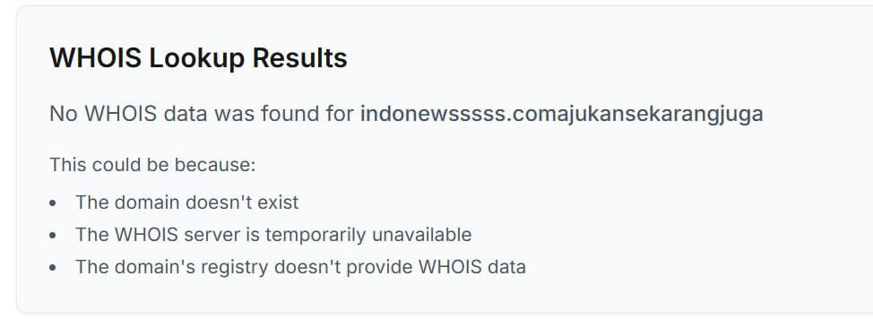 WHOIS Lookup Results. foto/Who.is WHOIS Lookup Results