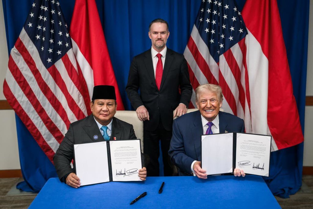 Presiden Prabowo dan Presiden Trump Teken Perjanjian Perdagangan Timbal Balik Bersejarah Indonesia-AS