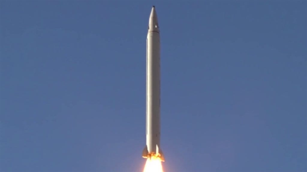 Rudal Sejjil Iran. (Tangkapan Layar Video IRGC via Viory) Rudal Sejjil Iran