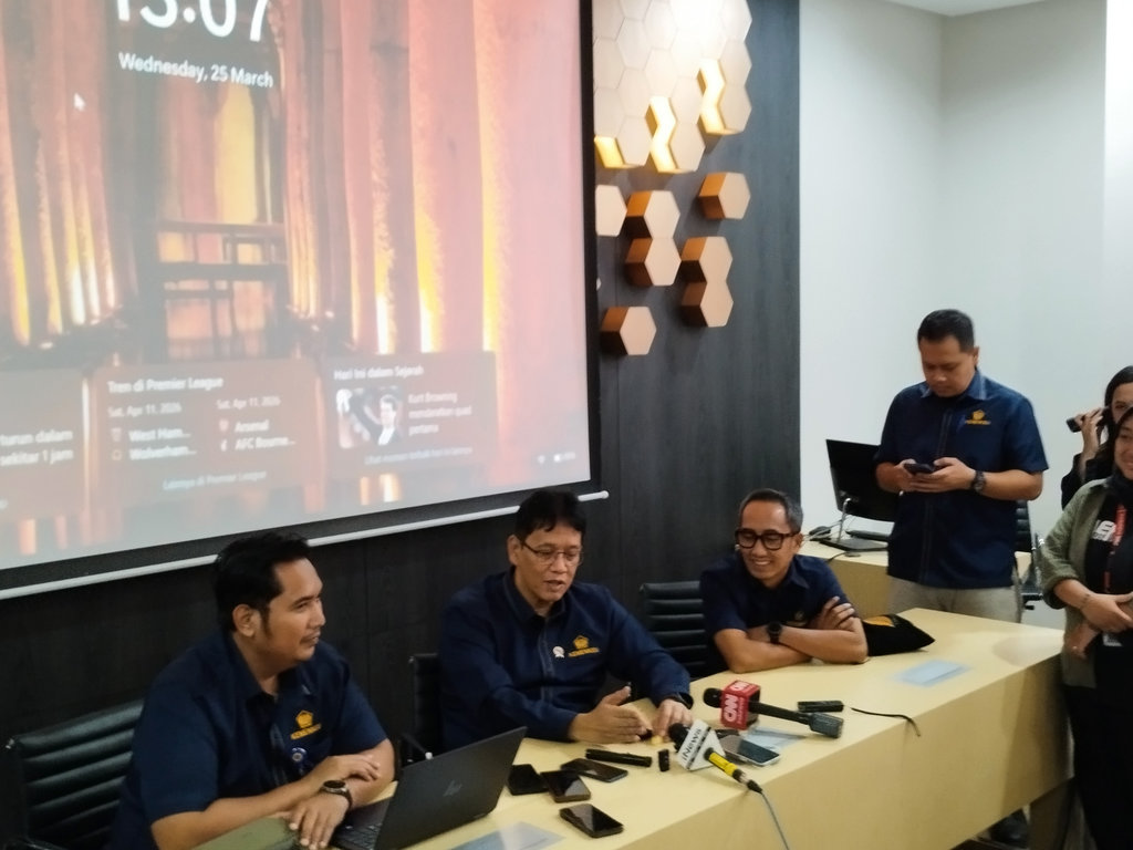 Menteri Keuangan Purbaya Yudhi Sadewa mengungkapkan, program Makan Bergizi Gratis (MBG) menjadi salah satu sasaran pemangkasan anggaran saat Halal Bihalal dengan media, Rabu (25/3/2026). tirto.id/Nanda Aria Putra Purbaya Efisiensi Anggaran MBG