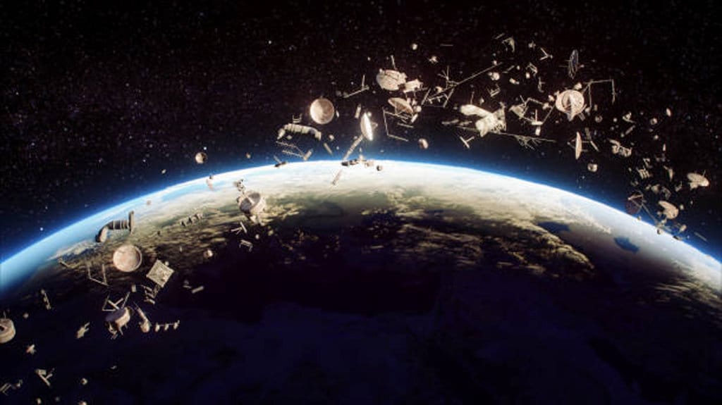Sampah antariksa.(FOTO/NASA-https://visibleearth.nasa.gov/) Sampah antariksa