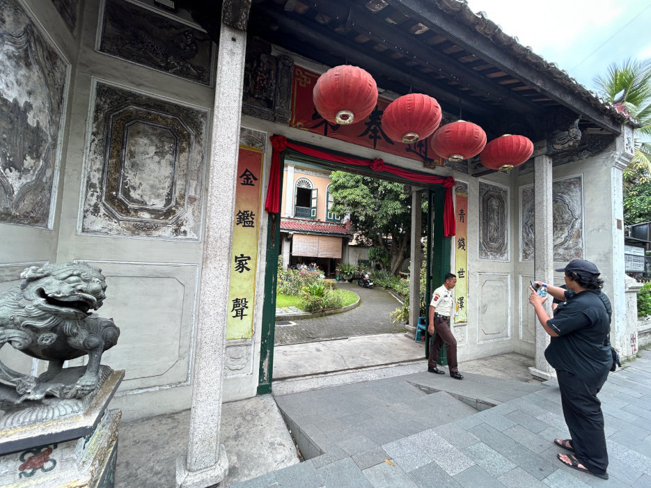 Bangunan cagar budaya milik saudagar asal China, Tjong A Fie, Tjong A Fie Mansion, di Medan, Sumatera Utara, Kamis (14/4/2026). tirto.id/Muhammad Naufal cagar budaya Tjong A Fie