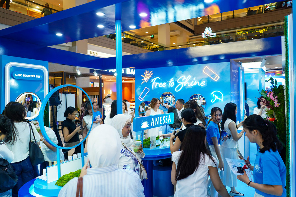 Dalam rangkaian peluncuran ANESSA Moisture Gel Sunscreen dan ANESSA Tone Up Gel Sunscreen, ANESSA membuka booth di Food Society Atrium, Kota Kasablanka Mall, dari 22 April hingga 3 Mei 2026. FOTO/ANESSA ANESSA Moisture Gel Sunscreen