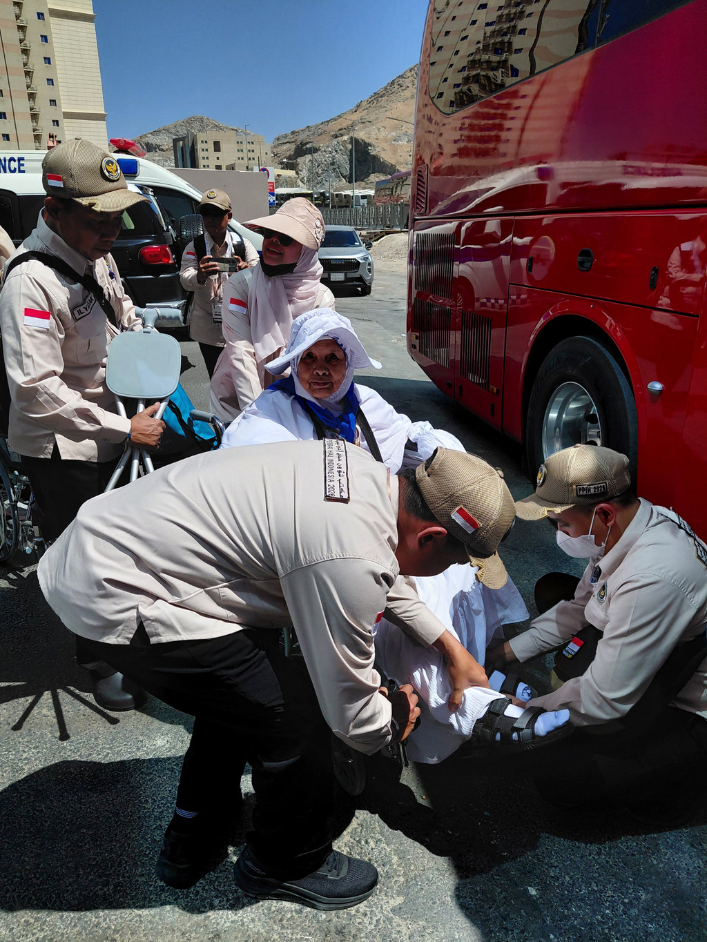 Jemaah haji dari kloter 1 embarkasi YIA tiba di Makkah, Kamis (30/4/2026). Abdul Aziz/MCH 2026 Jemaah haji kloter 1