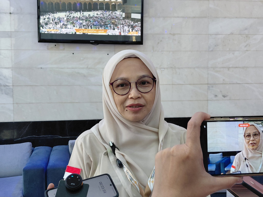 Kepala Seksi Bimbingan Ibadah (Kasi Bimbad) dan KBIHU Daker Makkah, PPIH Arab Saudi, Erti Herlina, di Makkah, Selasa (5/5/2026). Kredit foto: Abdul Aziz/Media Center Haji (MCH) 2026. Erti Herlina