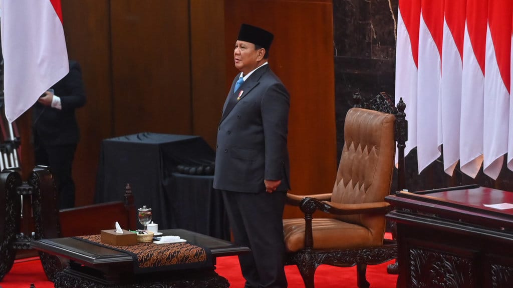 Presiden Prabowo Subianto menghadiri Rapat Paripurna ke-19 DPR RI Masa Persidangan V Tahun Sidang 2025-2026 di kompleks Parlemen, Jakarta, Rabu (20/5/2026). DPR menggelar rapat paripurna dengan agenda antara lain penyampaian Kerangka Ekonomi Makro dan Pokok-Pokok Kebijakan Fiskal oleh Presiden Prabowo. ANTARA FOTO/Rivan Awal Lingga prabowo dpr
