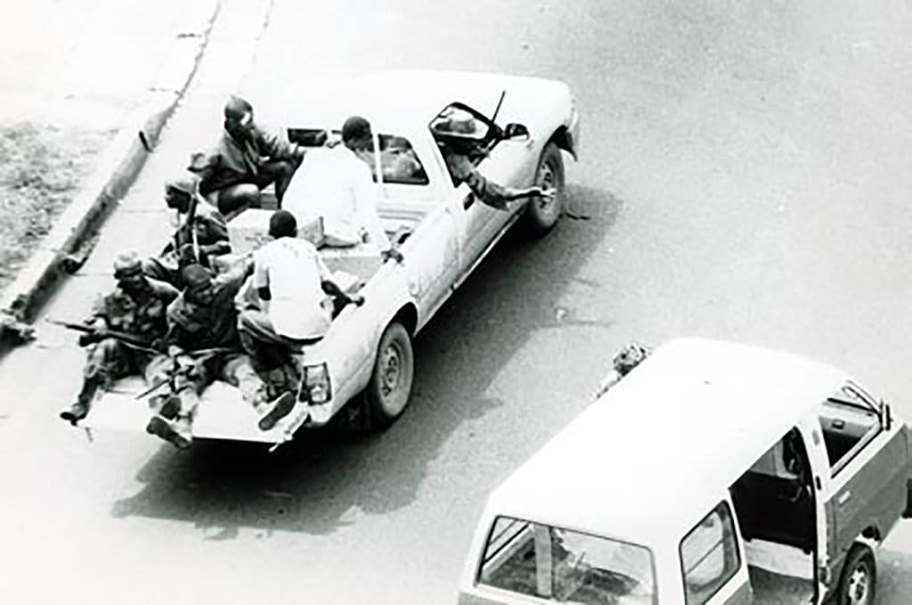 Front Patriotik Nasional Independen Liberia di Monrovia 1990. FOTO/commons.wikimedia.org/ Perang Saudara Liberia Pertama