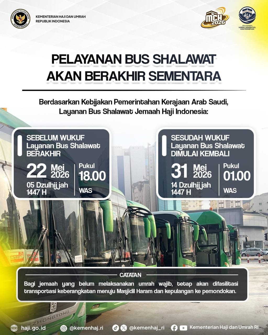 Poster Pelayanan Busa Shalawat. FOTO/Dok. Kementrian haji dan umrah Poster Pelayanan Busa Shalawat
