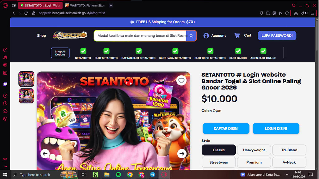 Tangkapan Layar Siitus pemerintah dan kampus yang dicatut oleh iklan judi online. foto/bappeda bengkulu selatan Situs Iklan Judi Online