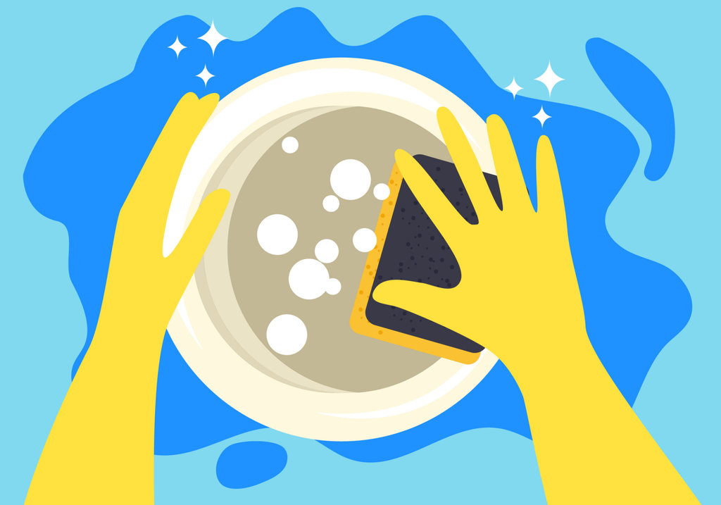 Ilustrasi spons cuci piring. FOTO/iStockphoto Ilustrasi spons cuci piring