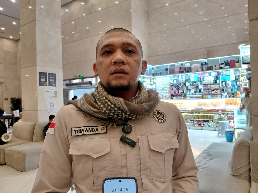 Koordinator Akomodasi Sektor 6 Jarwal Makkah, Trinanda Pamungkas, saat ditemui Tim Media Center Haji di Jarwal, Makkah, Selasa (2/6/2026). Foto: Abdul Aziz/MCH 2026. Trinanda Pamungkas