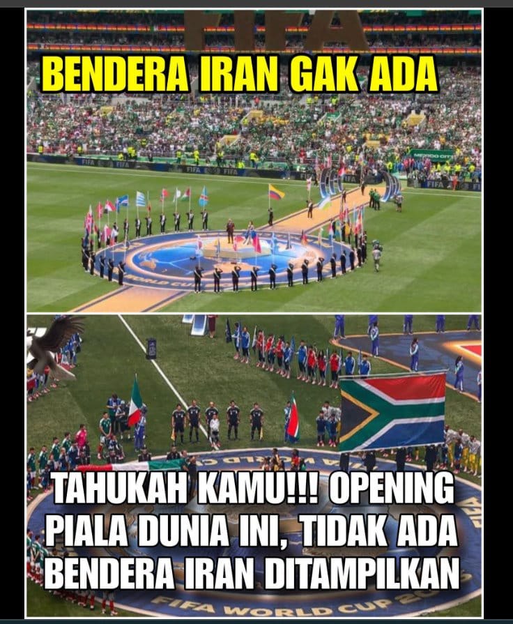 periksa fakta bendera Iran tidak ada di opening Pildun. foto/Hotline periksa fakta tirto periksa fakta bendera Iran tidak ada di opening Pildun