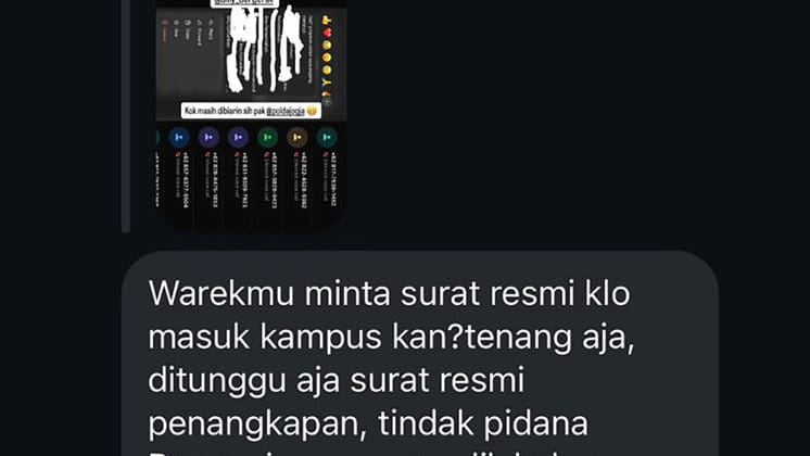 Serangan digital pada aktivis mahasiswa UMY. (FOTO/dok.istimewa) Serangan digital pada aktivis mahasiswa UMY