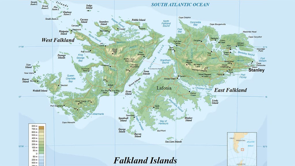 Kepulauan Malvinas. wikimedia/Eric Gaba Kepulauan Malvinas