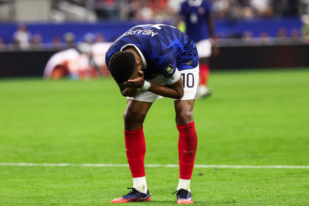 Kylian Mbappe. (Foto oleh FRANCK FIFE / AFP) Kylian Mbappe
